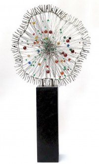 Shakil Ismail, Allah, 19 x 19 Inch, Metal Casting with Semi Precious Stone, Sculpture, AC-SKL-034